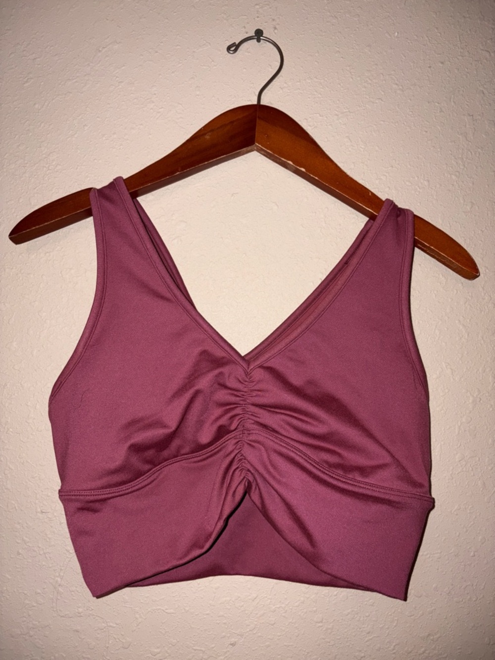 ALO Yoga pink V-neck sports bra